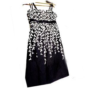 Ann Taylor LOFT black & white strapless dress